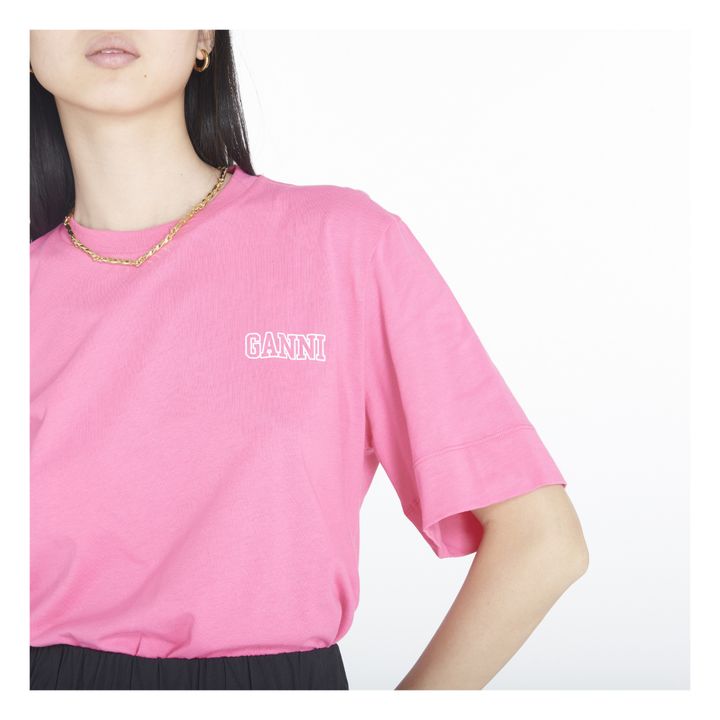Camiseta ancha de algodón orgánico | Rosa- Imagen del producto n°2