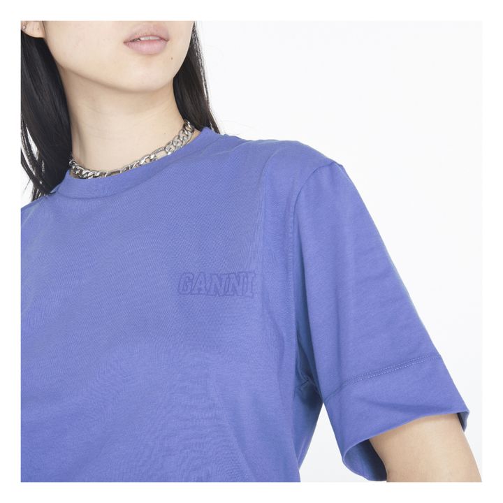 Camiseta ancha de algodón orgánico | Azul Gris- Imagen del producto n°2