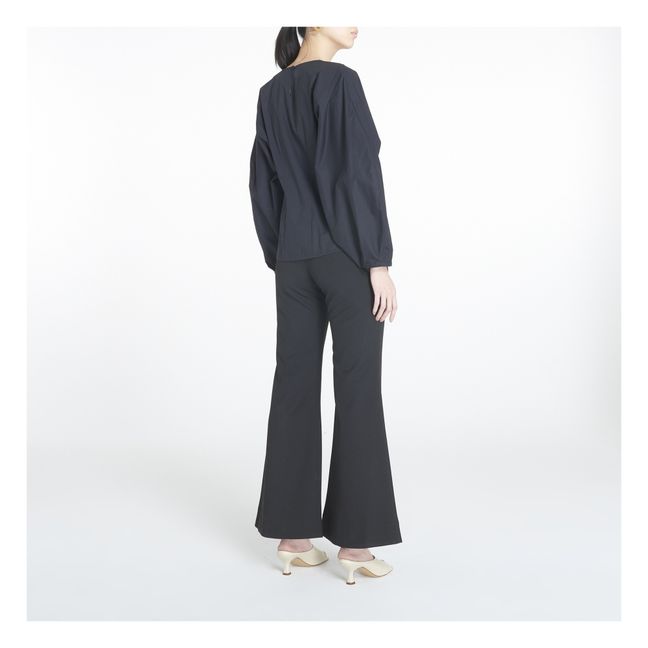 Blusa de algodón orgánico Maias | Negro