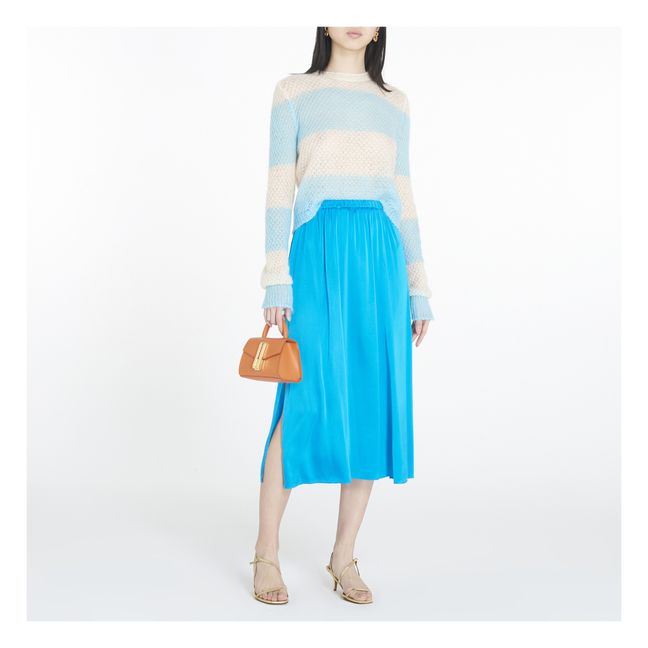 Striped Mohair Jumper | Blau