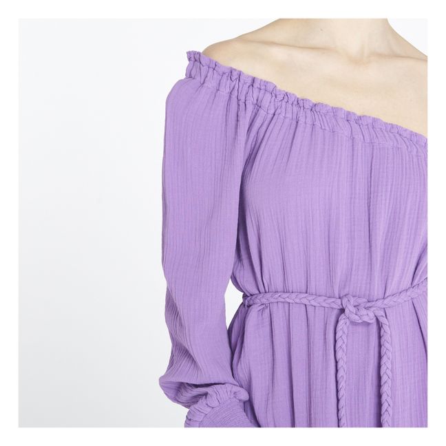 Vestito Aveline in garza di cotone | Viola