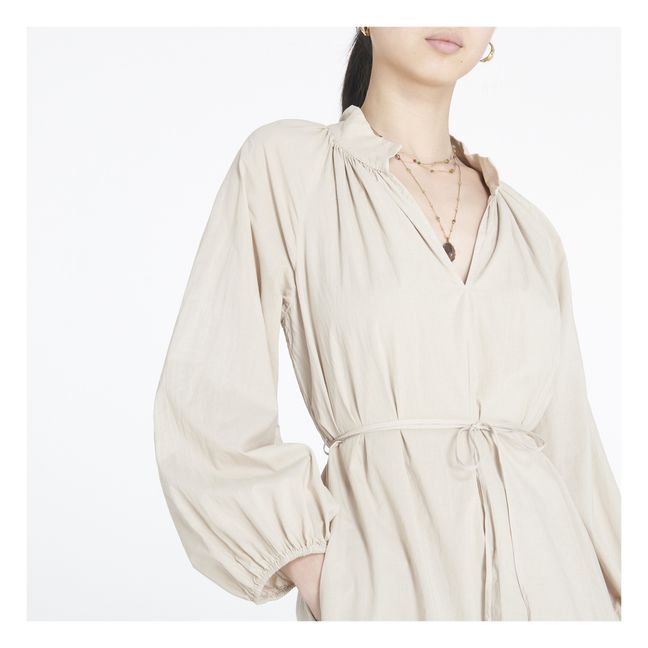 Vestido Arabella de popelina de algodón | Crudo