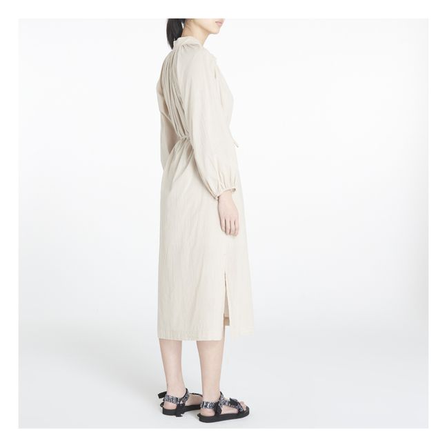 Vestido Arabella de popelina de algodón | Crudo