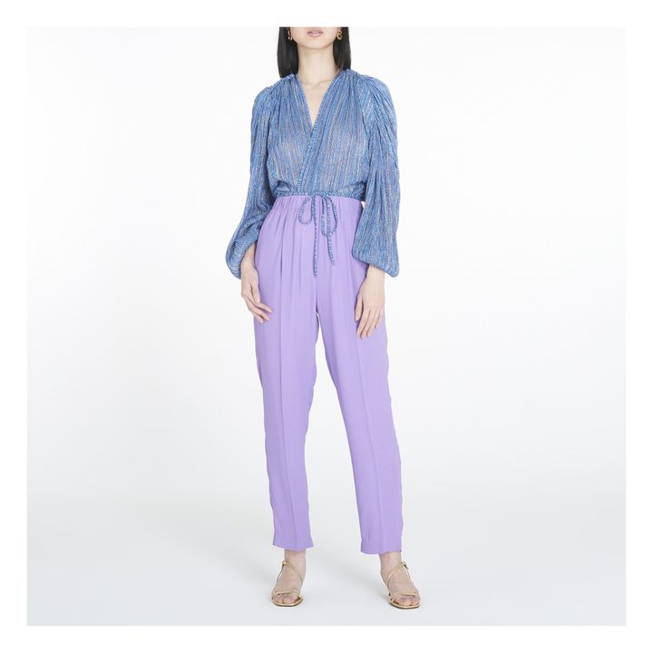 Georgette Double Elastic Trousers | Violeta- Imagen del producto n°1