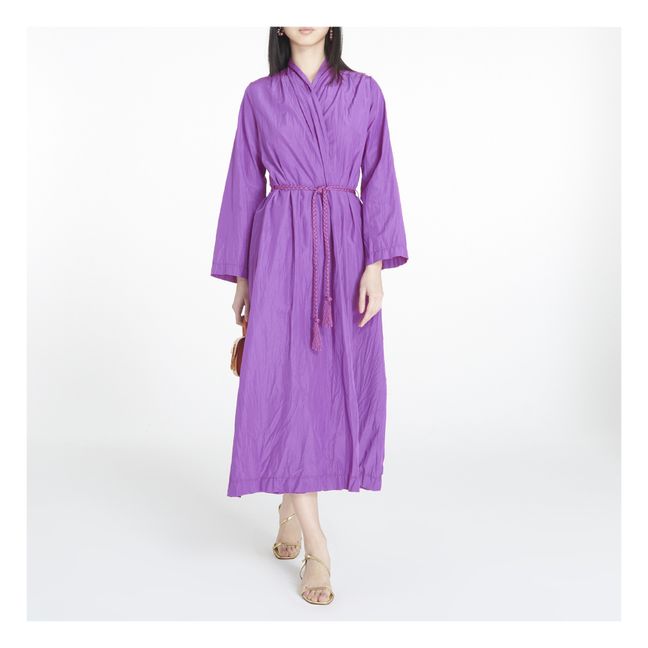 Robe Chic Taffetas Froissé | Mauve