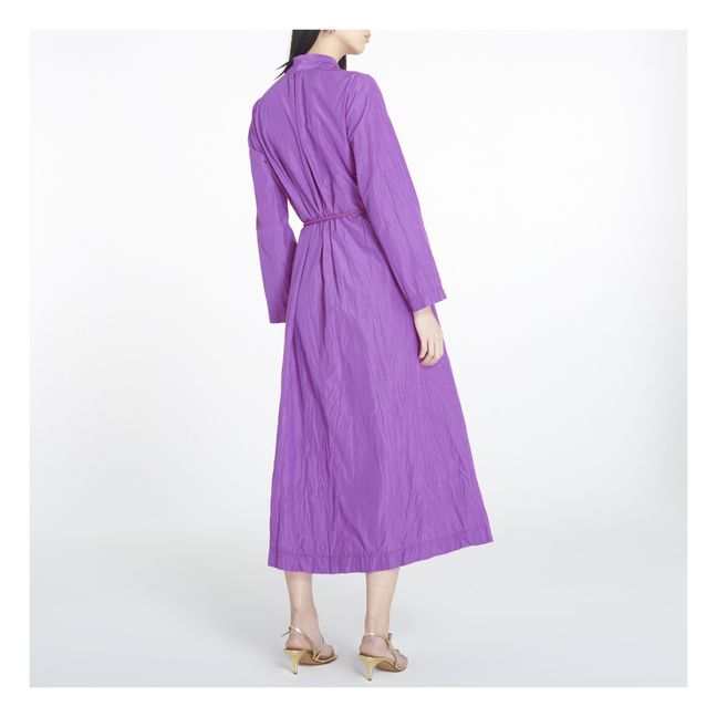Robe Chic Taffetas Froissé | Mauve