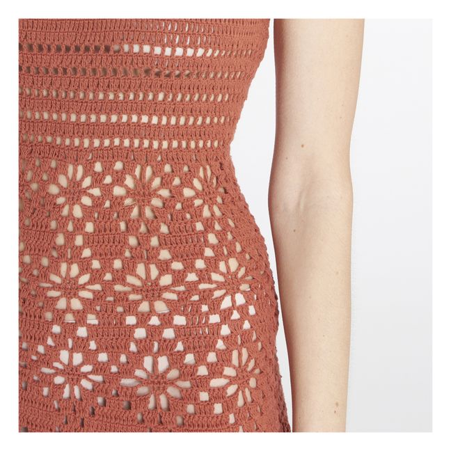 Robe Midi Edith Crochet | Terracotta