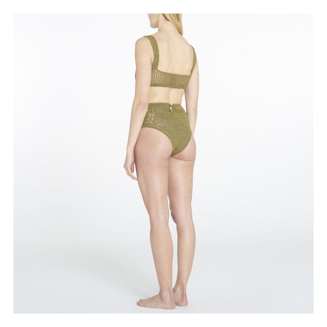 Top de bikini de ganchillo Essential Crop | Verde