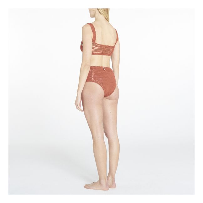 Haut de Maillot Essential Crop Crochet | Terracotta