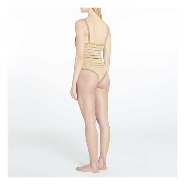 Maillot 1 Pièce Rahi Crochet | Taupe