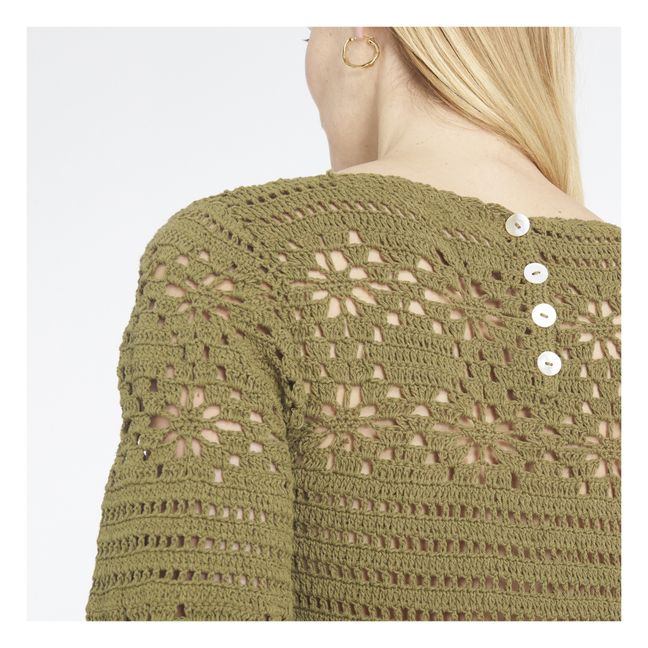 Top Edith Crochet | Vert
