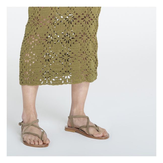 Edith Crochet Skirt | Verde