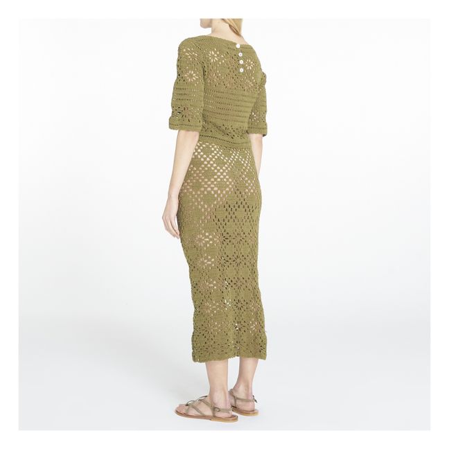 Edith Crochet Skirt | Verde