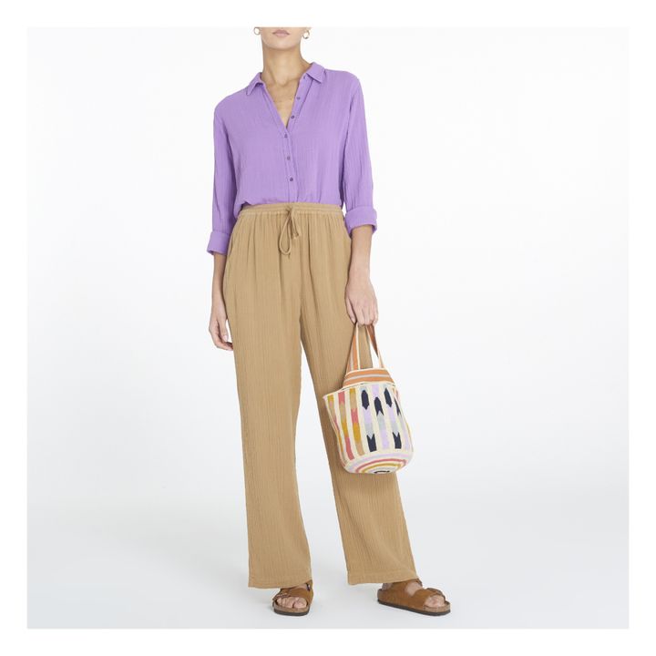 Camicia, modello: Scout, in garza di cotone | Viola- Immagine del prodotto n°1