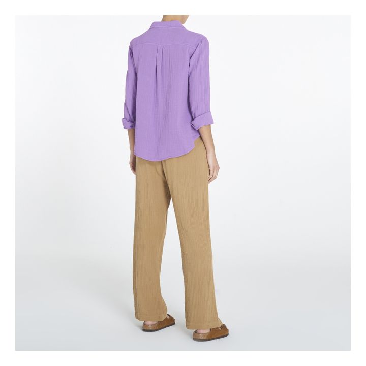 Camicia, modello: Scout, in garza di cotone | Viola- Immagine del prodotto n°3