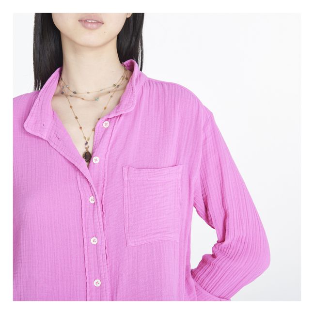 Hemd Finley aus Baumwollgaze | Rosa