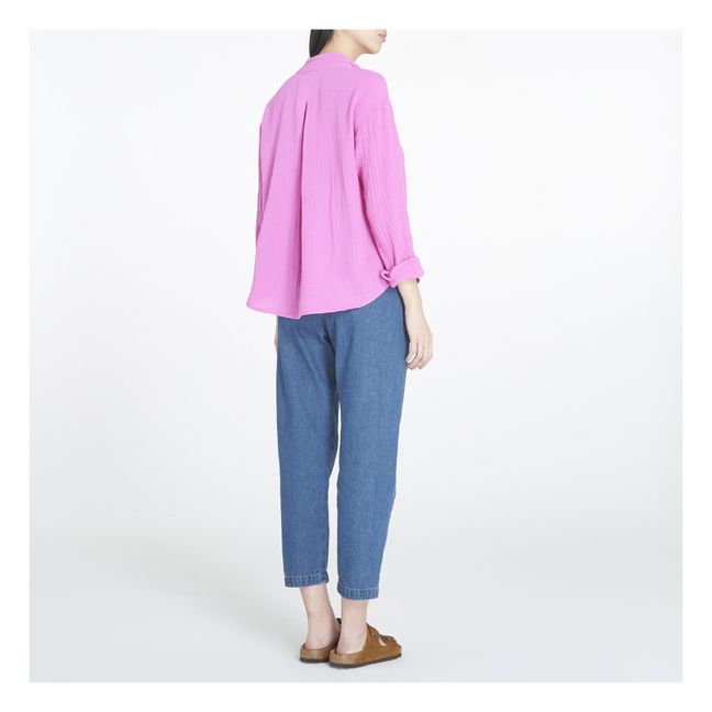 Hemd Finley aus Baumwollgaze | Rosa