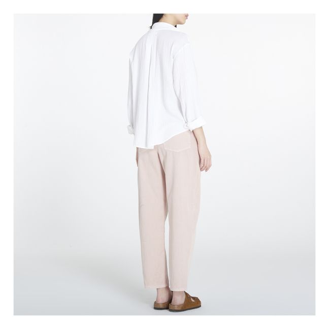 Finley Cotton Muslin Shirt | Blanco