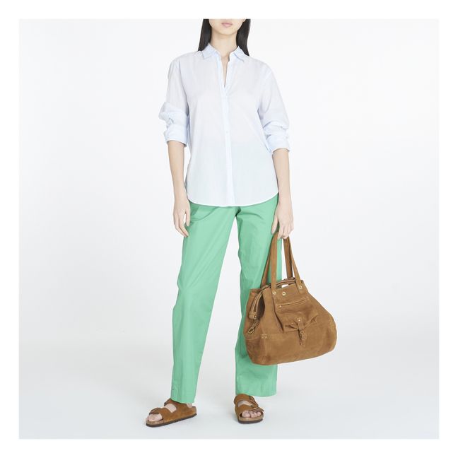 Beau Cotton Poplin Shirt | Hellblau