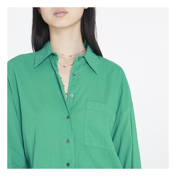 Hemd Sydney Popeline aus Baumwolle | Grün- Produktbild Nr. 2
