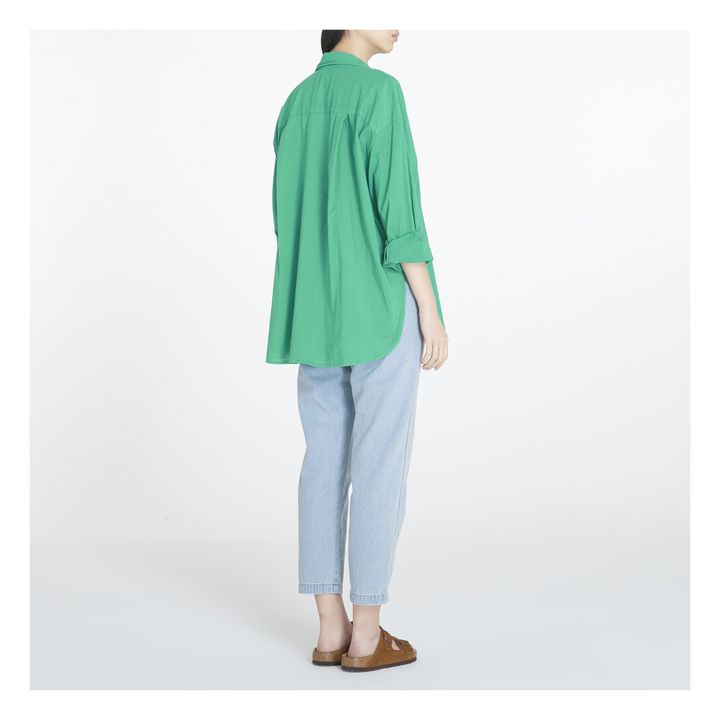 Hemd Sydney Popeline aus Baumwolle | Grün- Produktbild Nr. 3