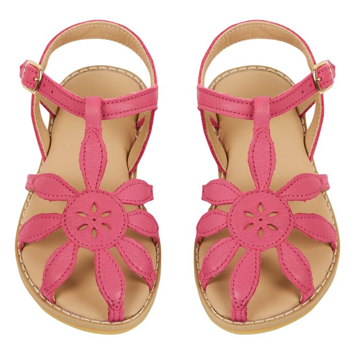 Flower Leather Sandals | Rosa- Produktbild Nr. 0