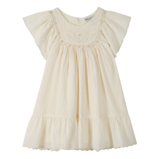 Robe Brodée | Ecru