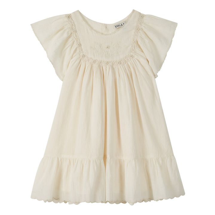 Robe Brodée | Ecru- Image produit n°0
