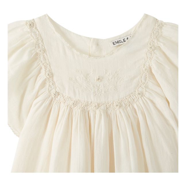 Robe Brodée | Ecru