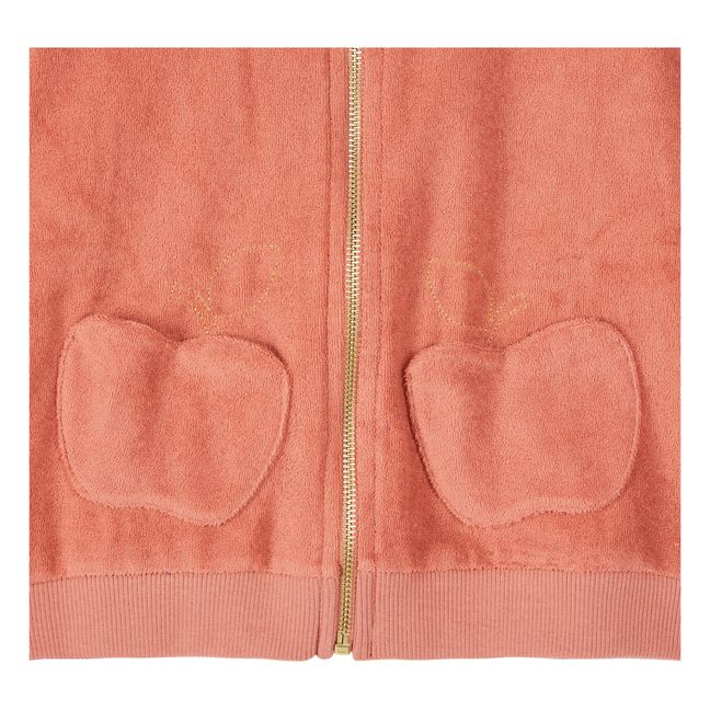 Terry Zip-Up Hoodie | Terracotta