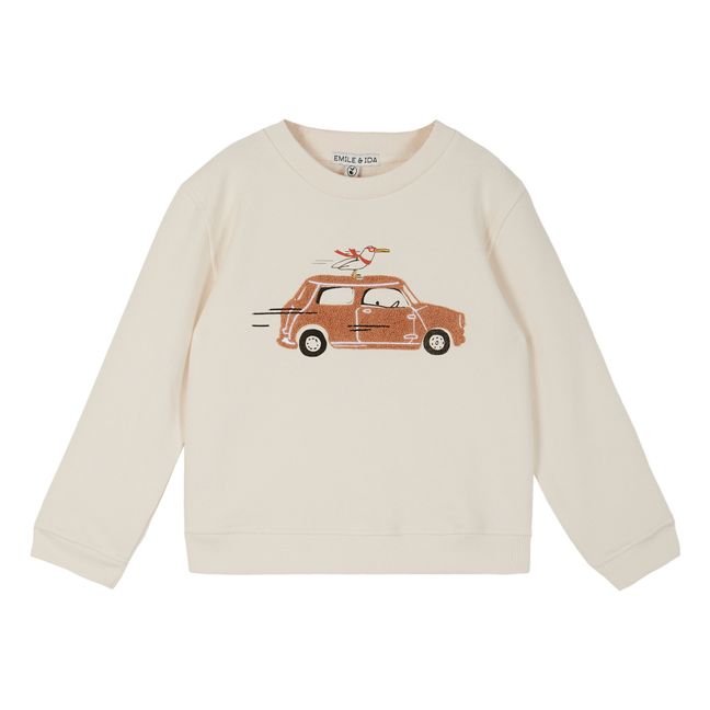 Organic Cotton Car Sweater | Ecru