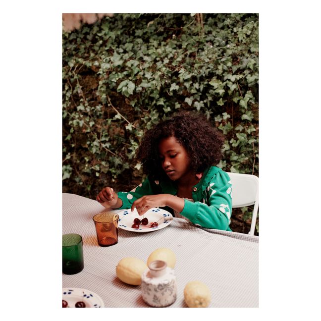 Cardigan Coton Bio Cerises | Vert