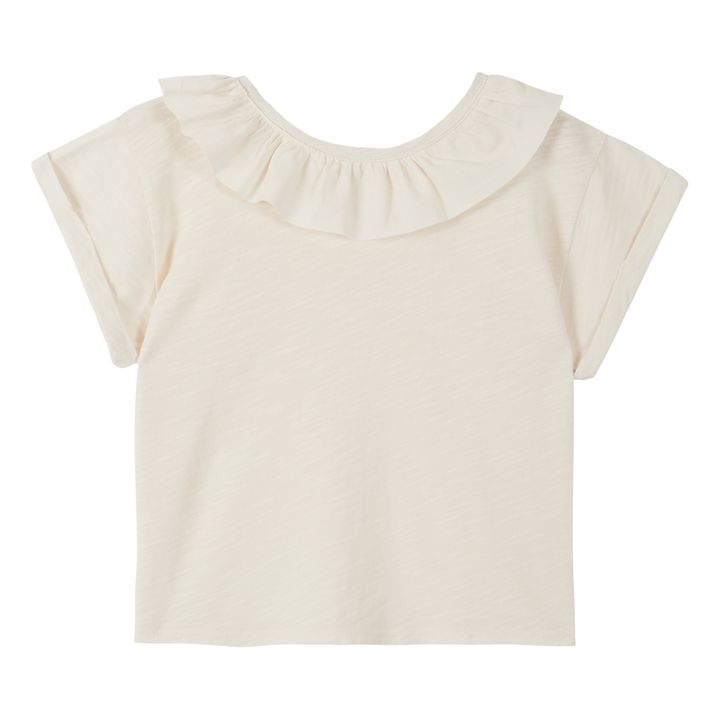 Organic Cotton Flamé T-shirt | Ecru- Product image n°0