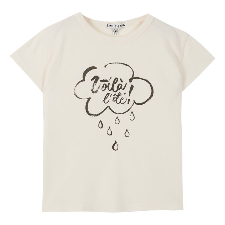 Camiseta con estampación de nube | Crudo- Imagen del producto n°0