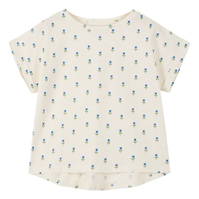 Organic Cotton Tulips T-shirt | Ecru