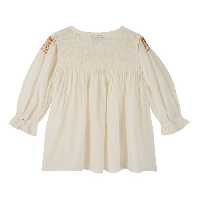 Embroidered Smock Blouse - Women’s Collection  | Ecru