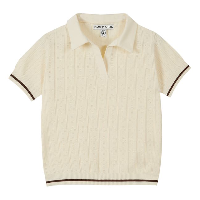 Polo Pointelle | Ecru