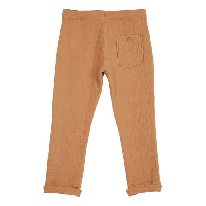 Cotton Muslin Trousers | Ocre- Imagen del producto n°1