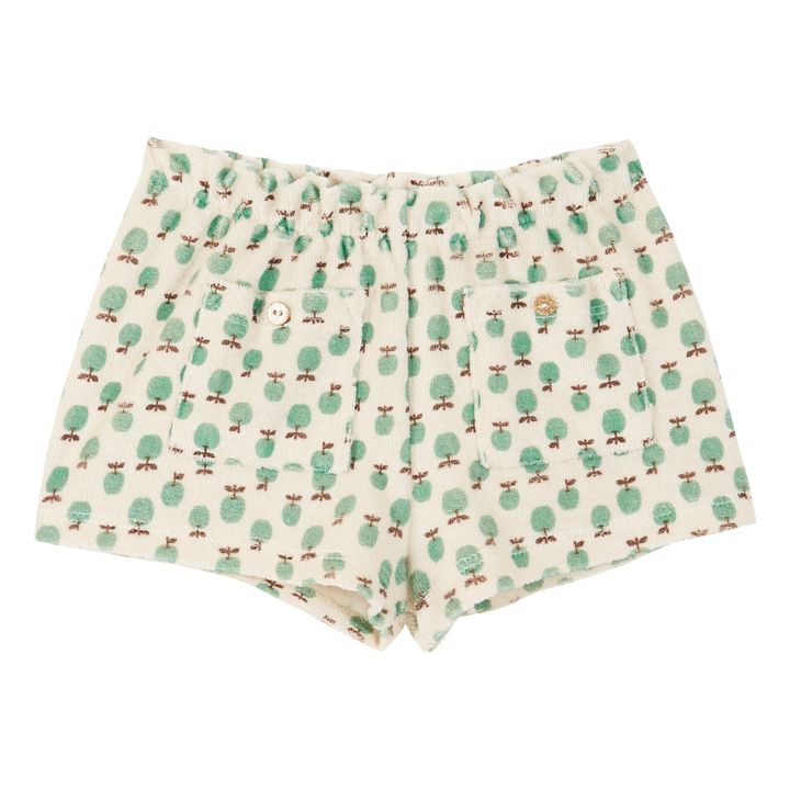 Emile et Ida Terry Cloth Apples Shorts Green Smallable