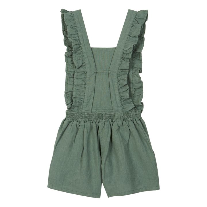 Emile et Ida - Combishort Lin et Coton - Green | Smallable