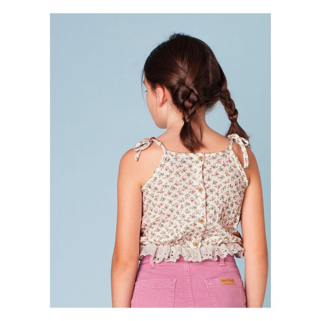 Floral Top  | Ecru
