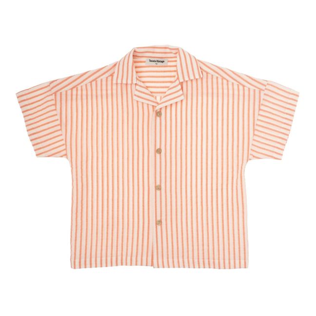 Hawaiian Striped Shirt | Apricot