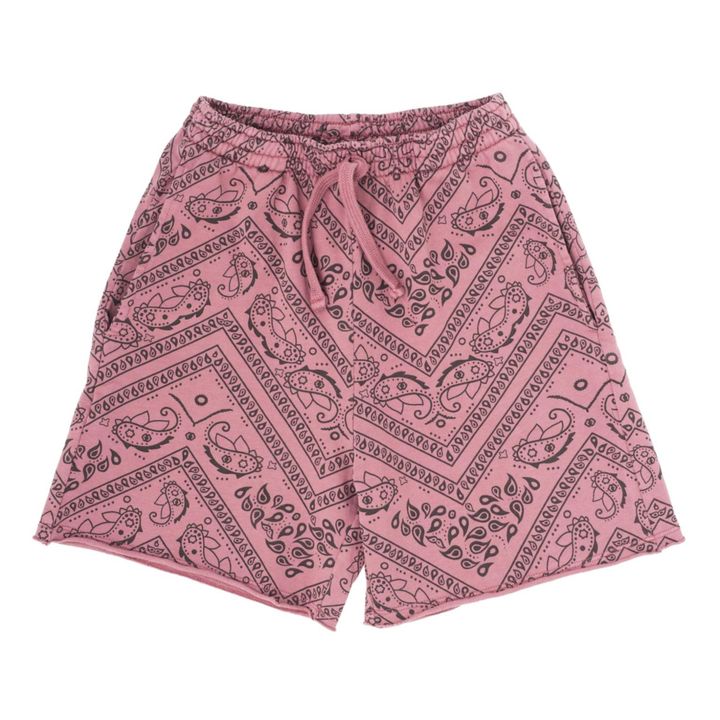 Bandana Print Organic Cotton Shorts | Rosa- Produktbild Nr. 0
