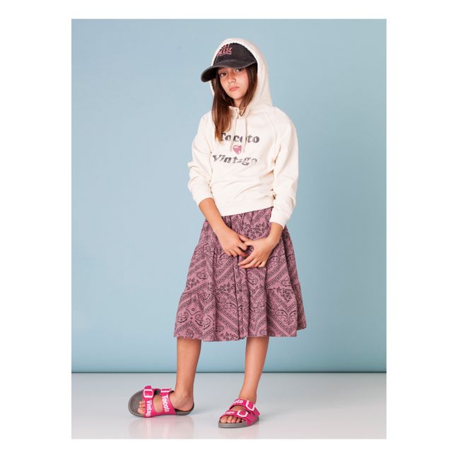 Bandana Print Organic Cotton Skirt | Pink