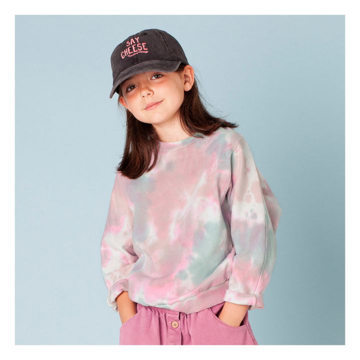 Sweatshirt Tye Dye Bio-Fleece | Rosa- Produktbild Nr. 1