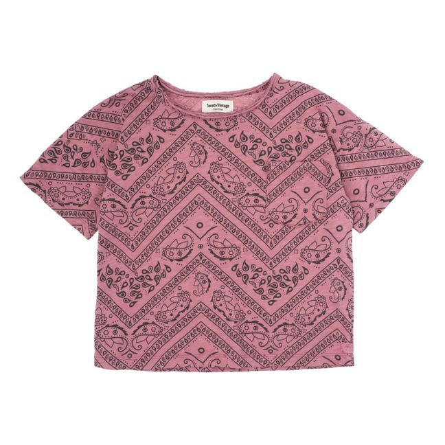 T-Shirt mit Bandana-Druck | Rosa