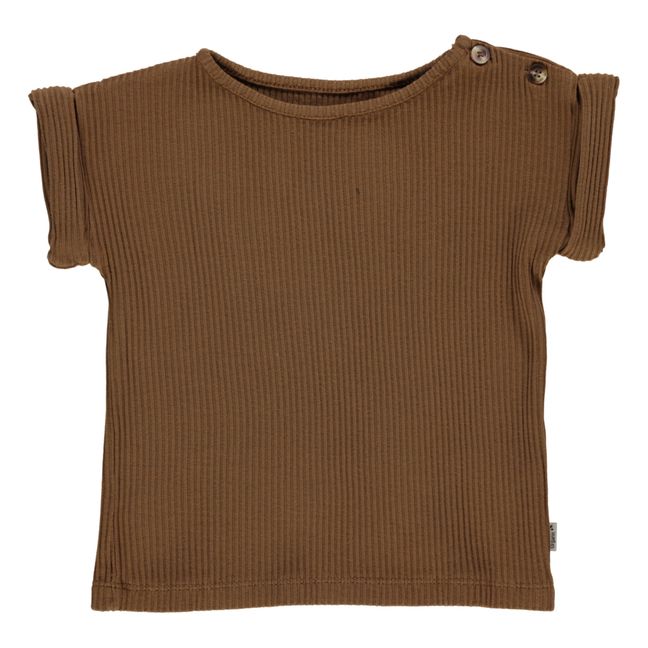 Bourrache Ribbed T-shirt | Brown