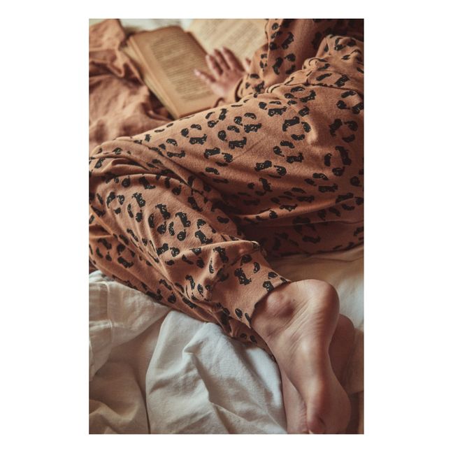 Pyjama Arbousier mit Leopardenmuster | Braun