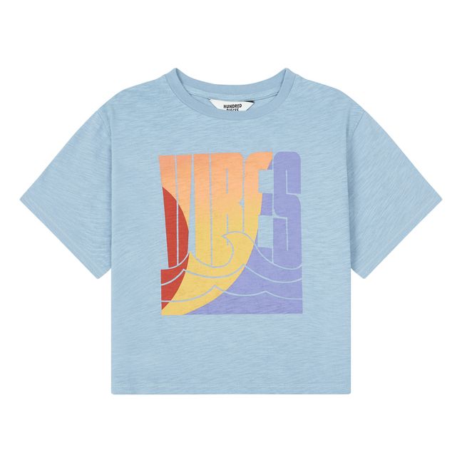 T-Shirt Surf Mania Coton Bio | Bleu Clair