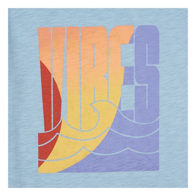 Organic Cotton Surf Mania T-Shirt  | Azzurro